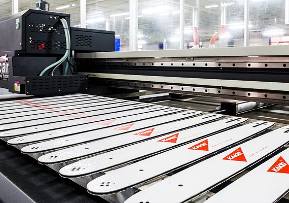 KAKEI guide bars on the printing line